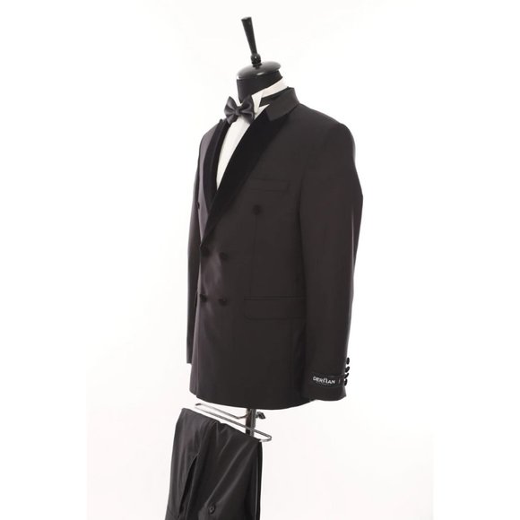 Derman Grey Classic Double Breasted Tuxedo - Picture 2 of 5